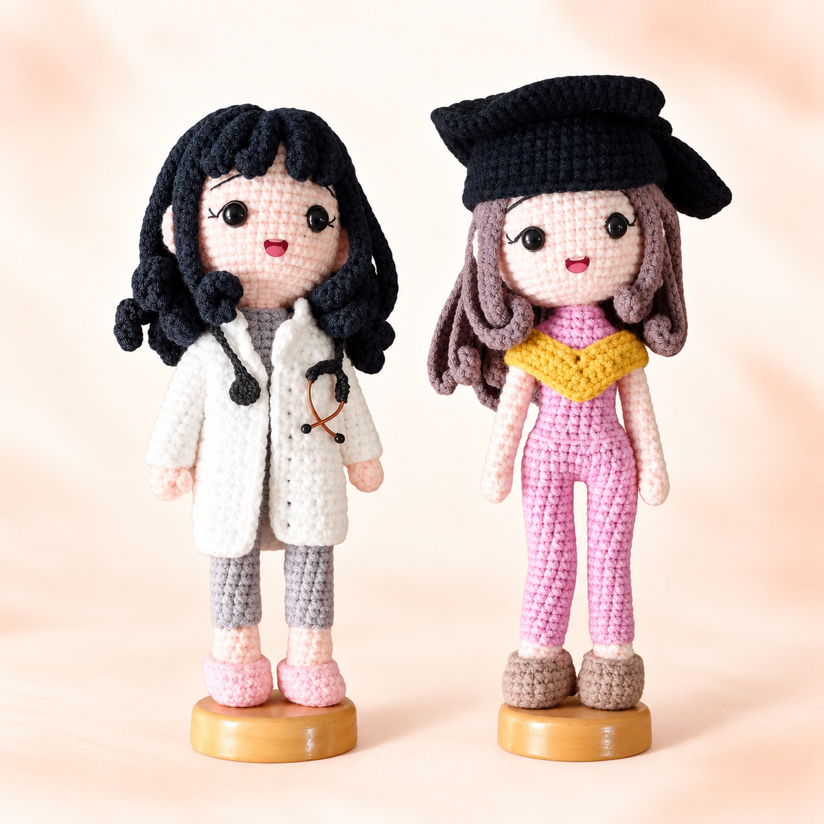 Female doctor crochet stand