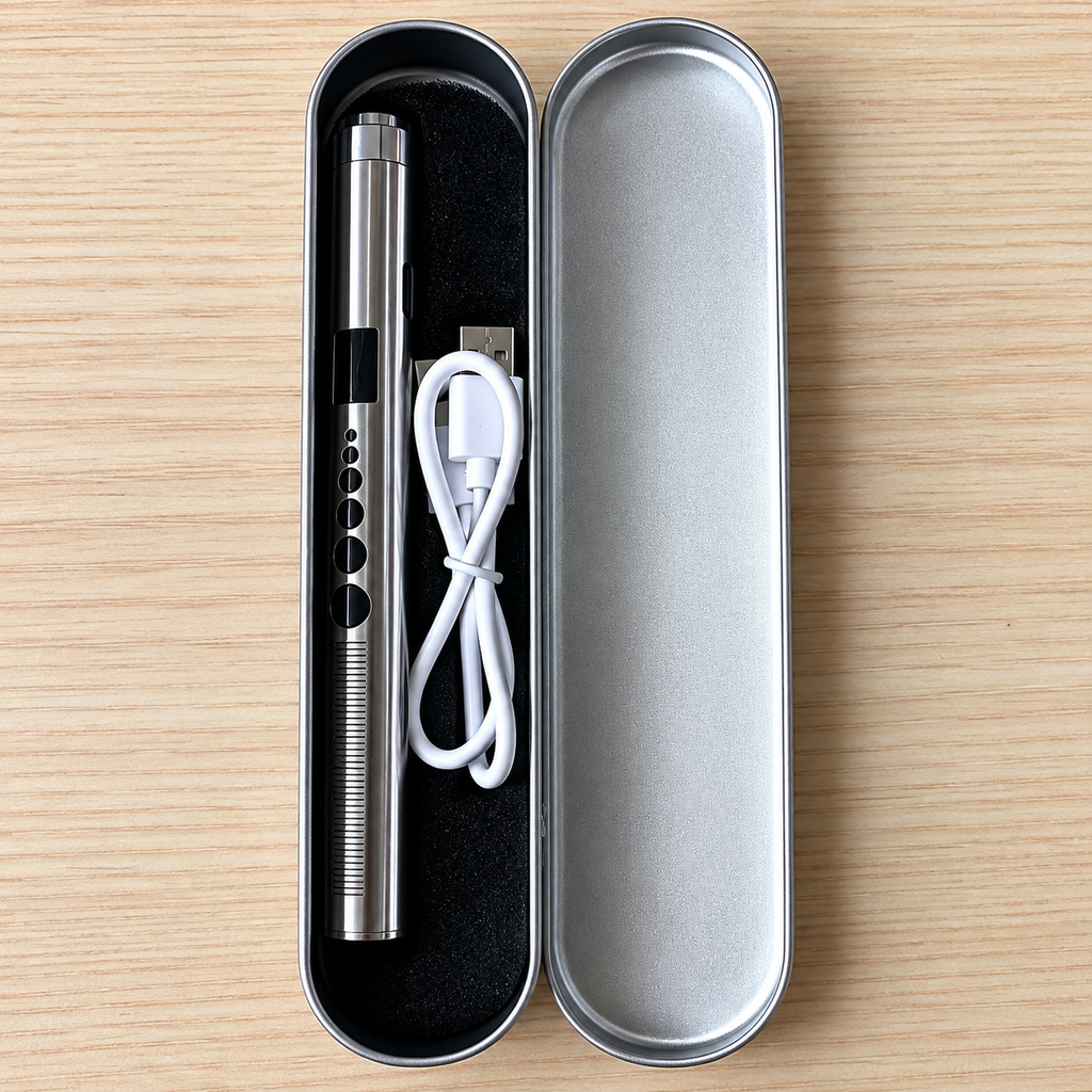 Medical pentorch (rechargeable with battery display)