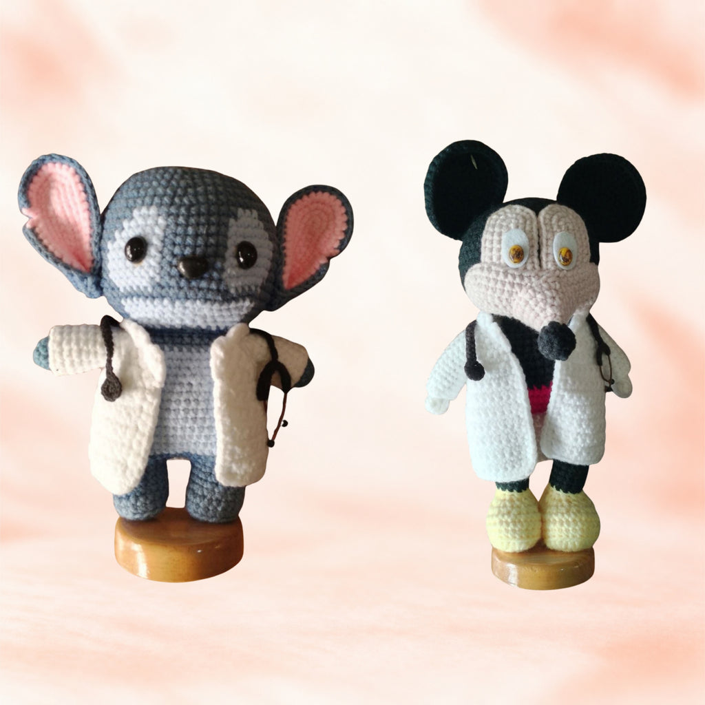Doctor character crochet stand