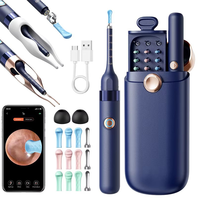 Video otoscope with tweezers