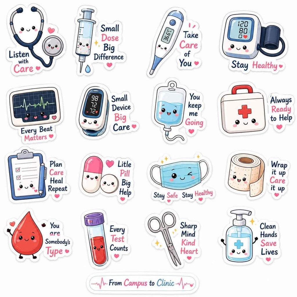 Medical stickers 12”x12” size