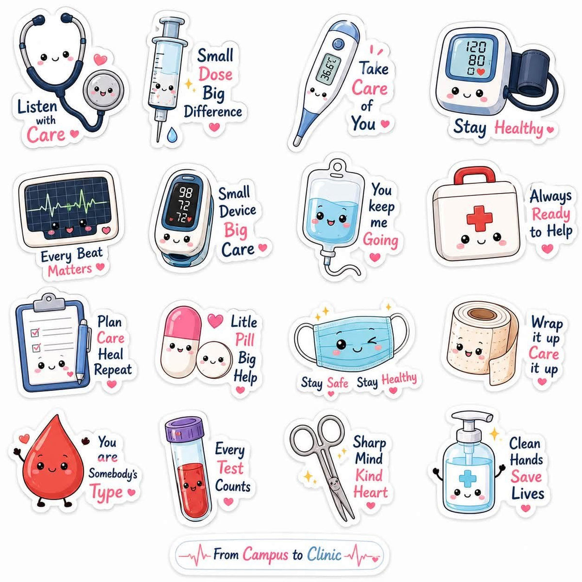 Medical stickers 12”x12” size