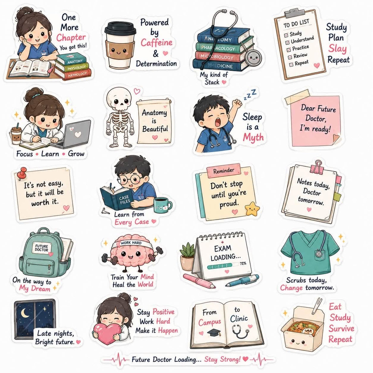 Medical stickers 12”x12” size