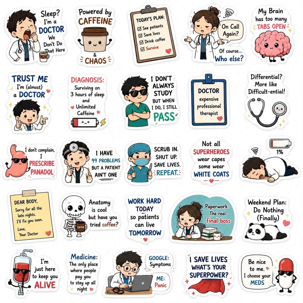 Medical stickers 12”x12” size
