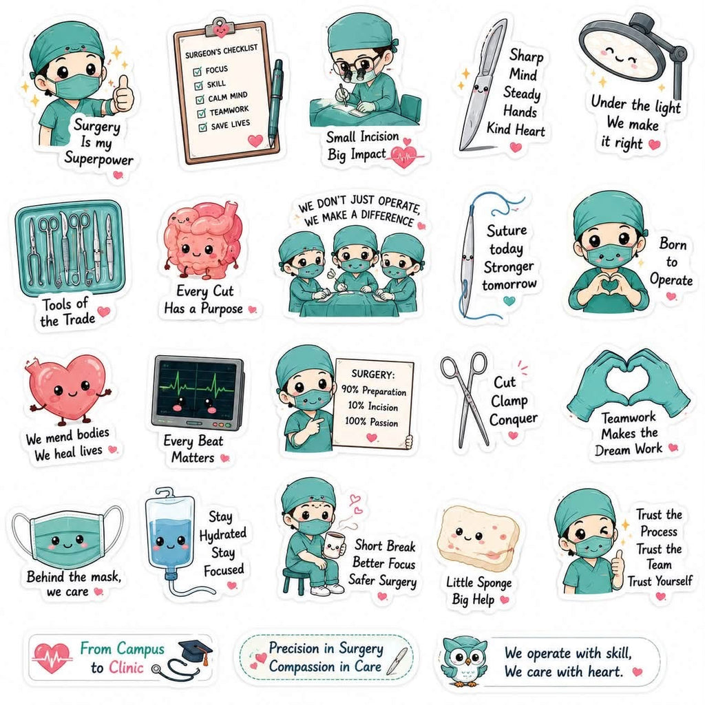 Medical stickers 12”x12” size