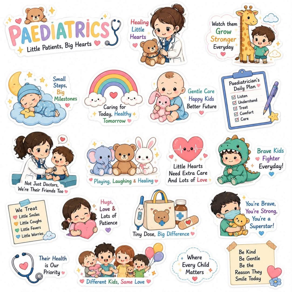 Medical stickers 12”x12” size