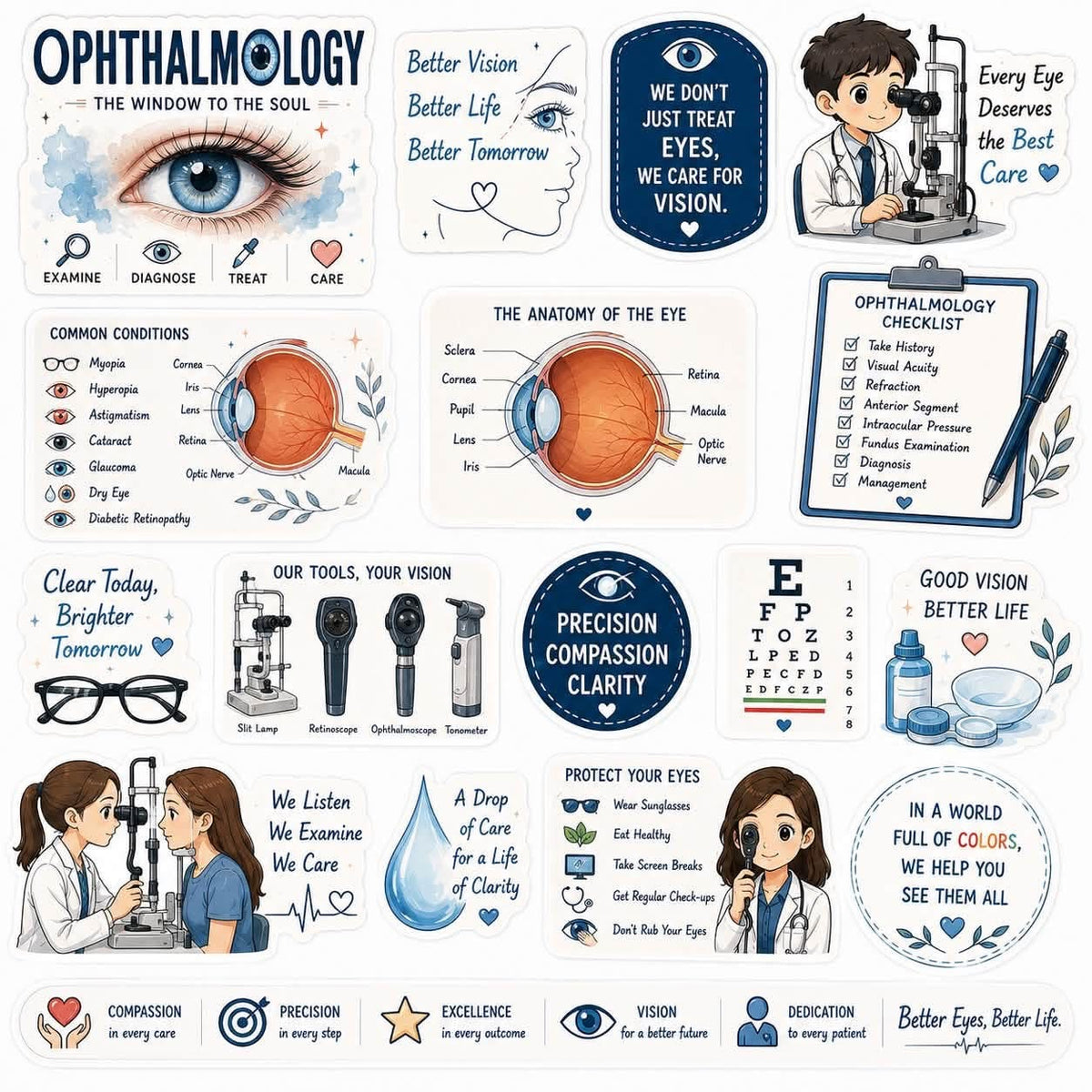 Medical stickers 12”x12” size