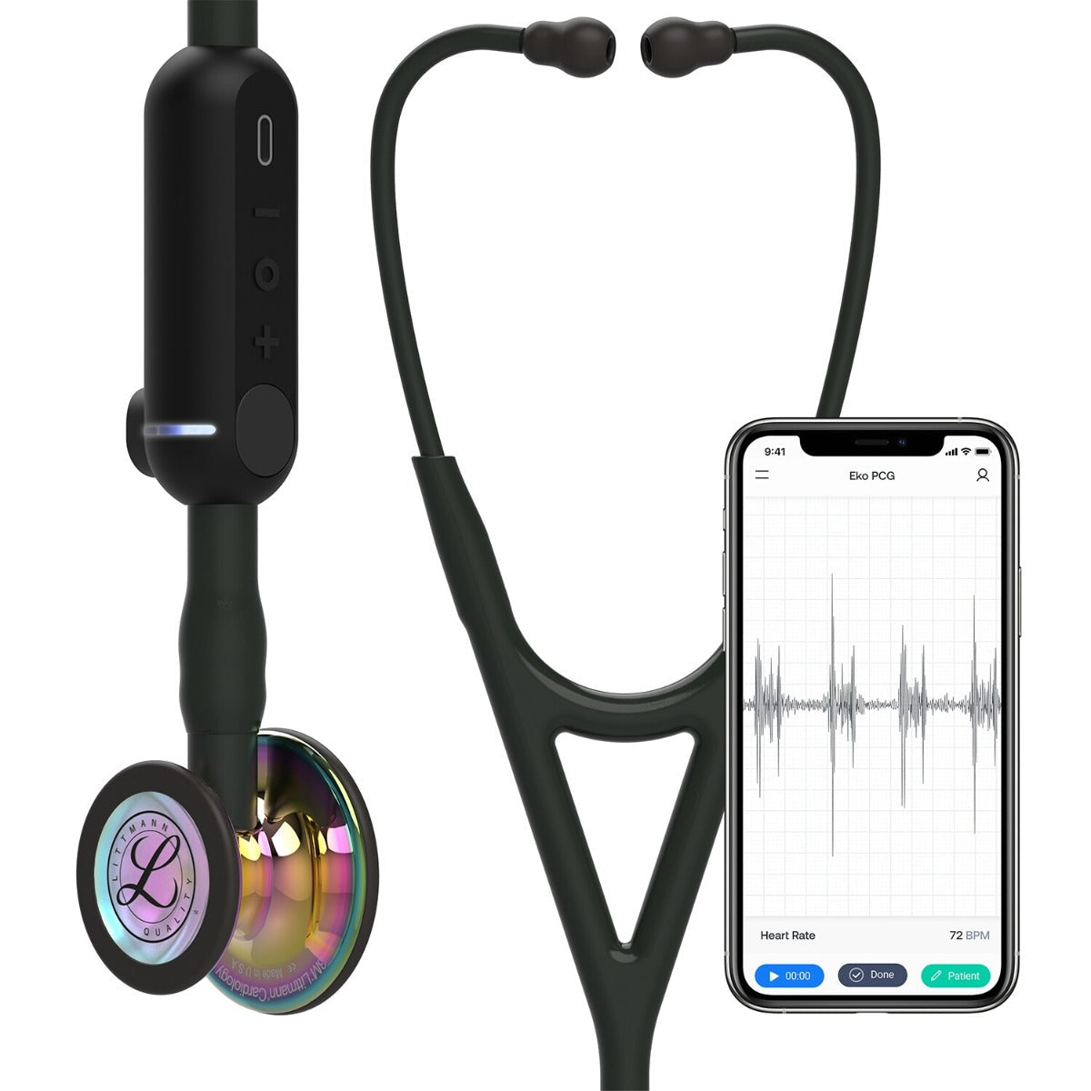 Littmann core digital - High polish rainbow and black