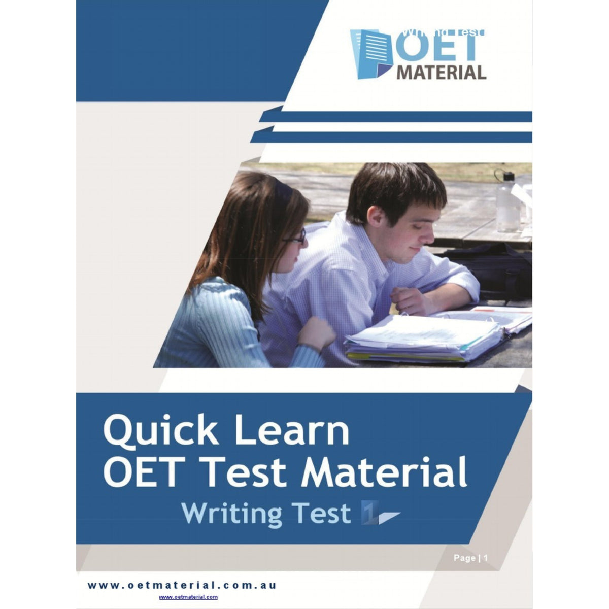 Quick learn test material writing