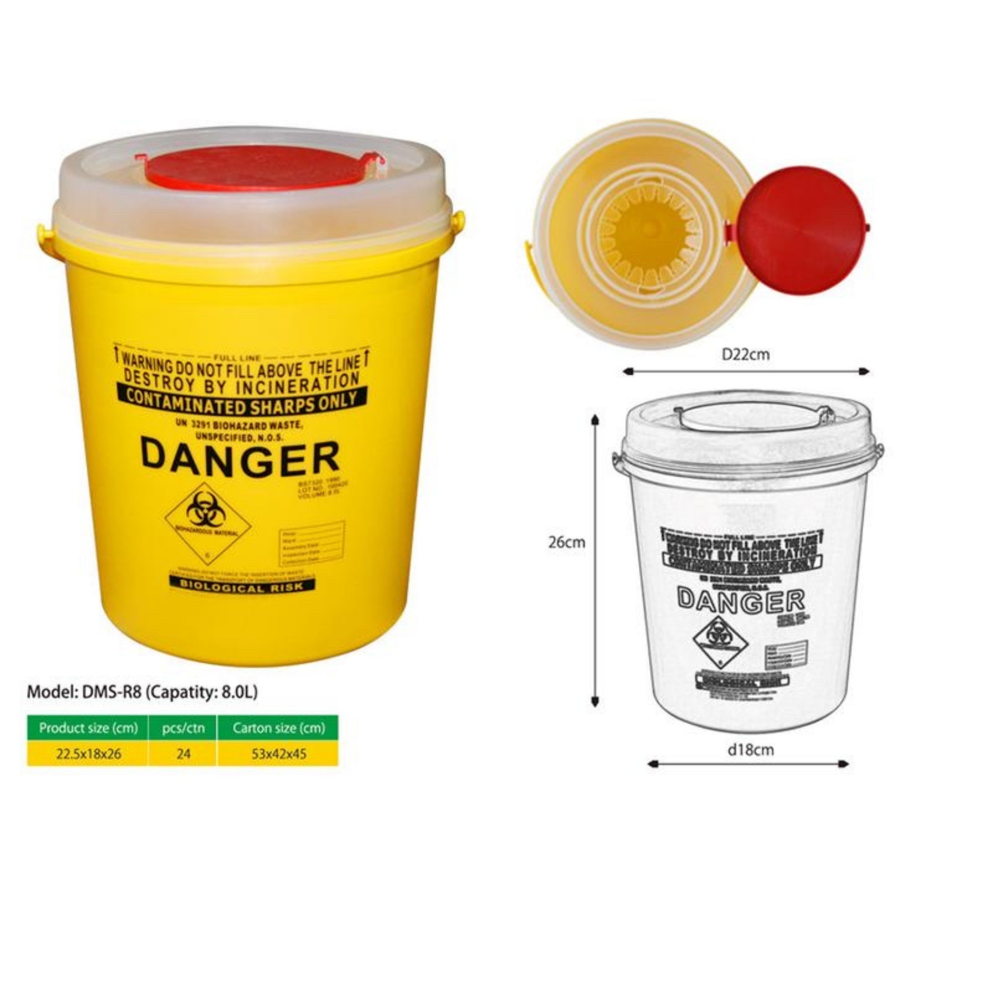 Sharp box 8L size