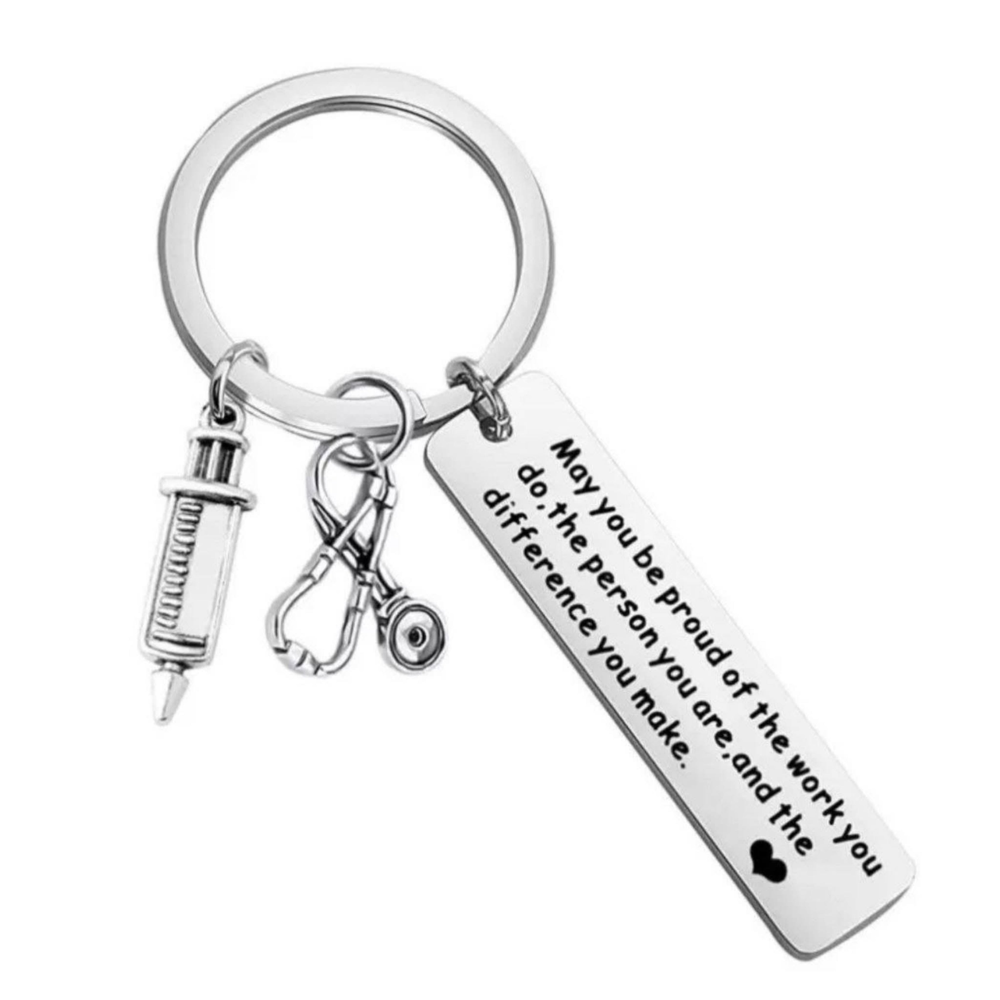 Keychain with stetho and syringe