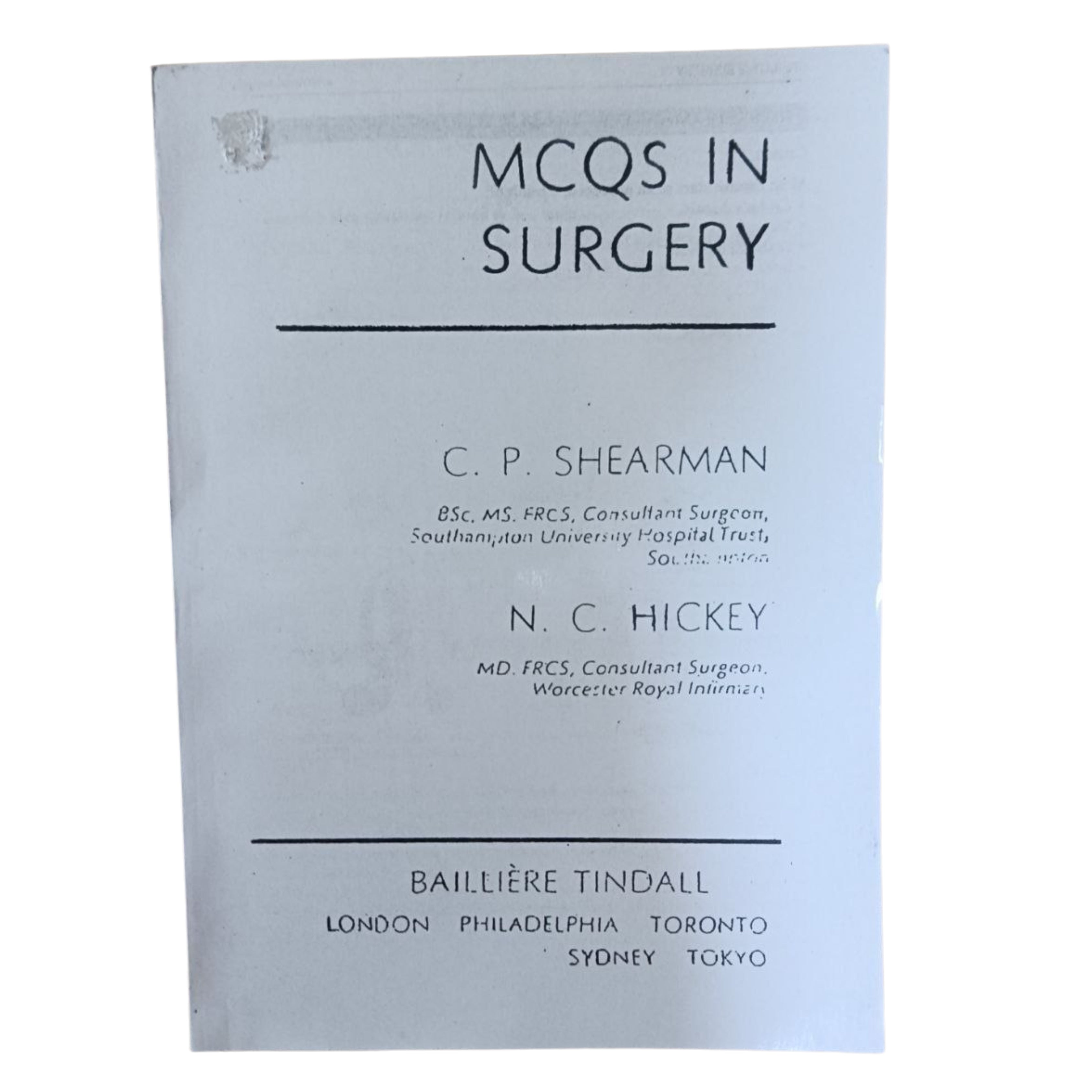MCQs in surgery (Shearman)