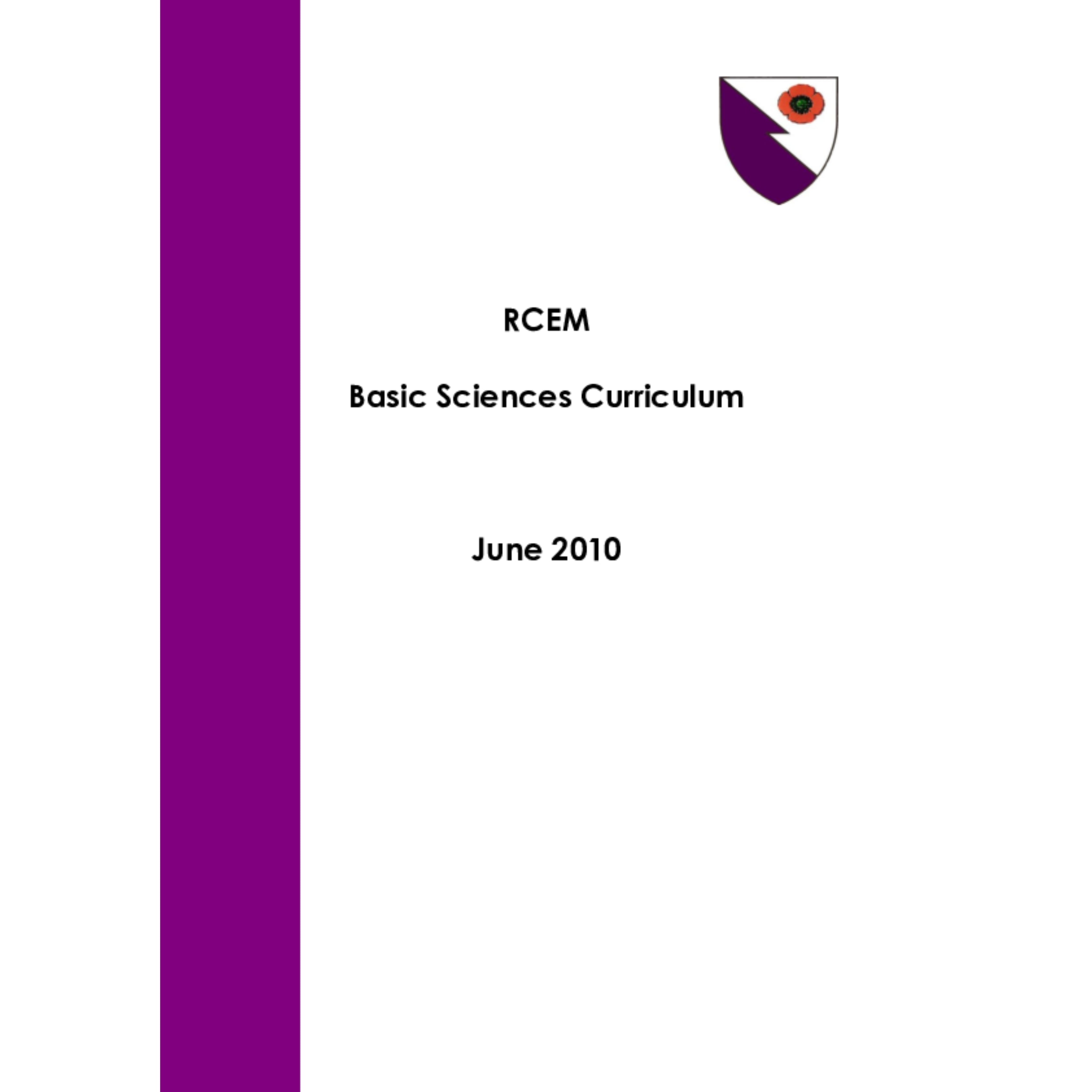 RCEM basic science curriculum